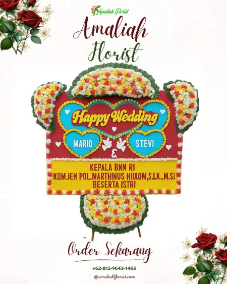 Papan Bunga Pernikahan Keritang